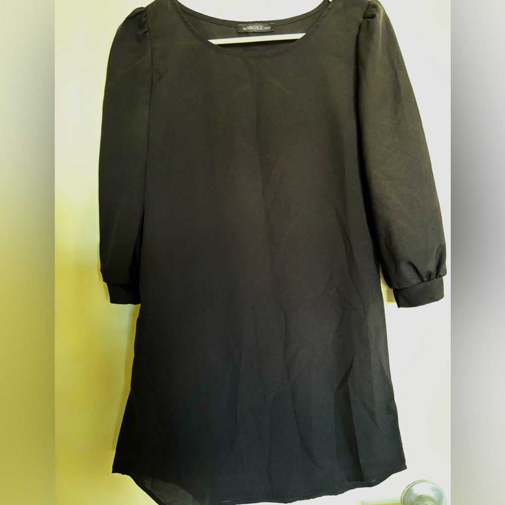 The Vintage Shop: Sheer Black Shift Dress